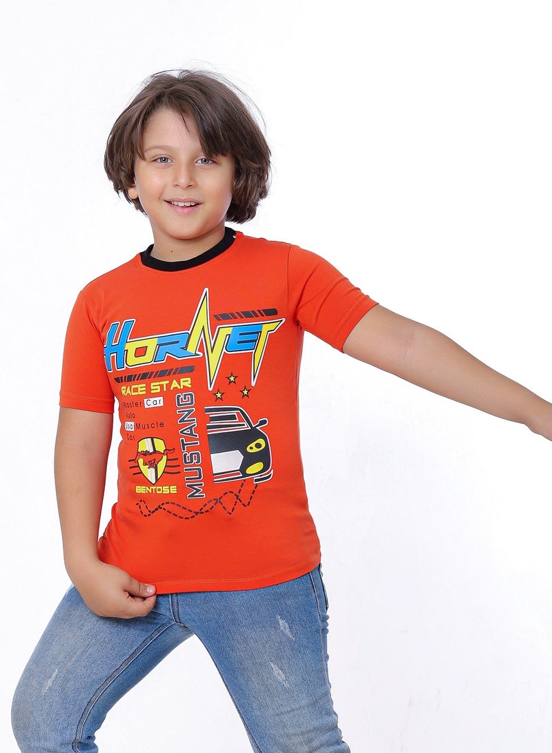 بيبو تيشيرت اولادى نصف كم مطبوع - Image 2