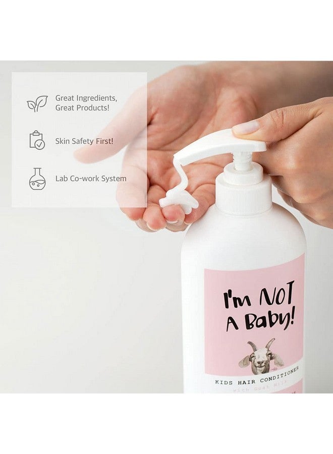 I'm NOT A Baby! Kids Hair Conditioner, Dermatologist Tested, Allergen-Free, Zero Silicon, Goat Milk & Shea Butter, PETA Cruelty-Free, Gentle, 16.9 Fl Oz - Image 3
