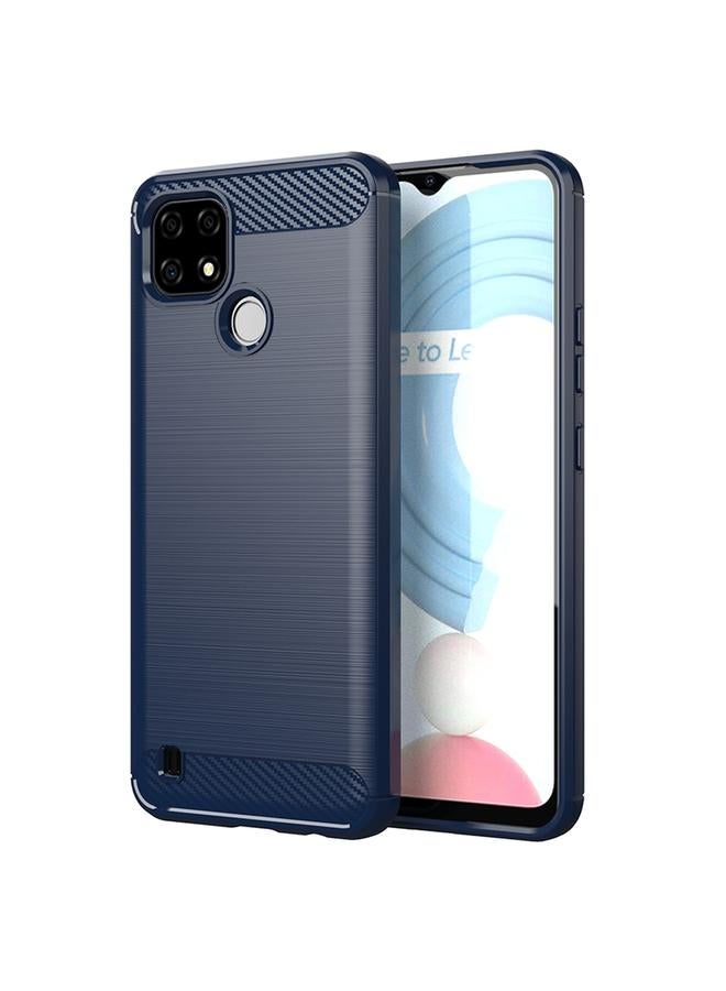 S-TOP Case For Realme C21Y Brushed Texture Carbon Fiber TPU Phone Case - Image 1