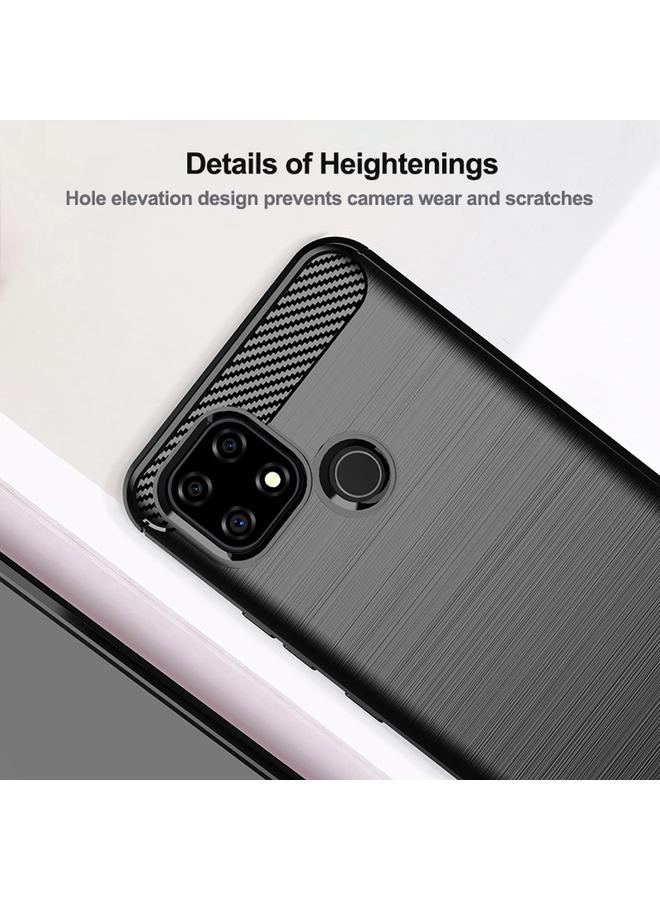 S-TOP Case For Realme C21Y Brushed Texture Carbon Fiber TPU Phone Case - Image 5