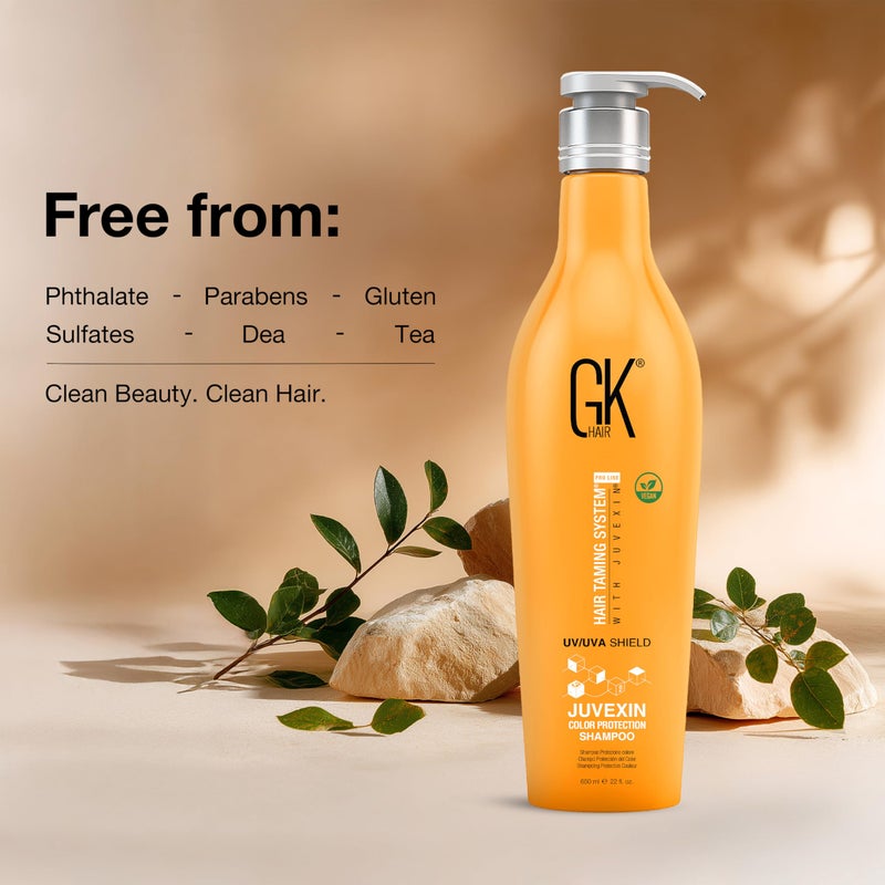 GK HAIR Shield Shampoo 22 Fl Oz â€“ Color Safe, UV Protection, Aloe Vera & Argan Oil, Sulfate and Paraben Free, Repairs Damage, Boosts Shine, Hydrating, Vegan Hair Care - Image 5