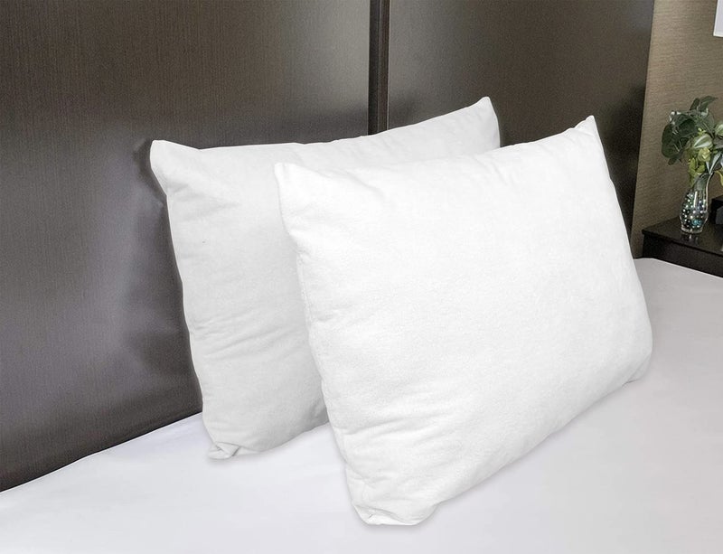 Four Seasons Essenti Standard Pillow Protectors (Set of 2) - Pillow Cover Waterproof Hypoallergenic Dust Proof Zippered Encasement- Cotton Terry  - Image 2
