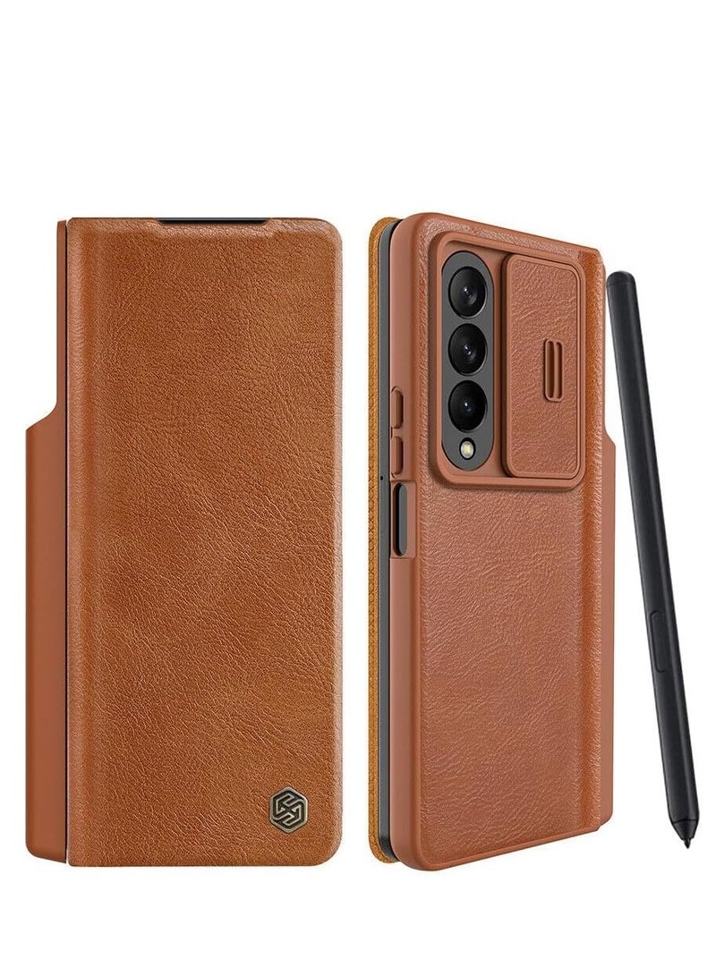 NILLKIN FLIP CASE FOR FOLD 5 BROWN - Image 1