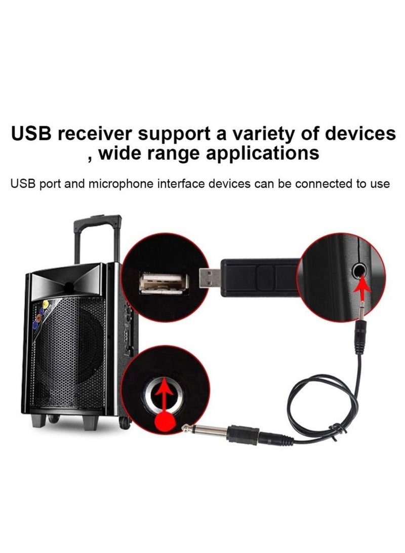 SYOSI Handheld Wireless Microphone, VHF Wireless Microphone, Over 110 DB Outdoor Indoor Cordless Microphone System, Suitable for Karaoke, Singing, Party, Wedding, DJ, Speech - Image 4