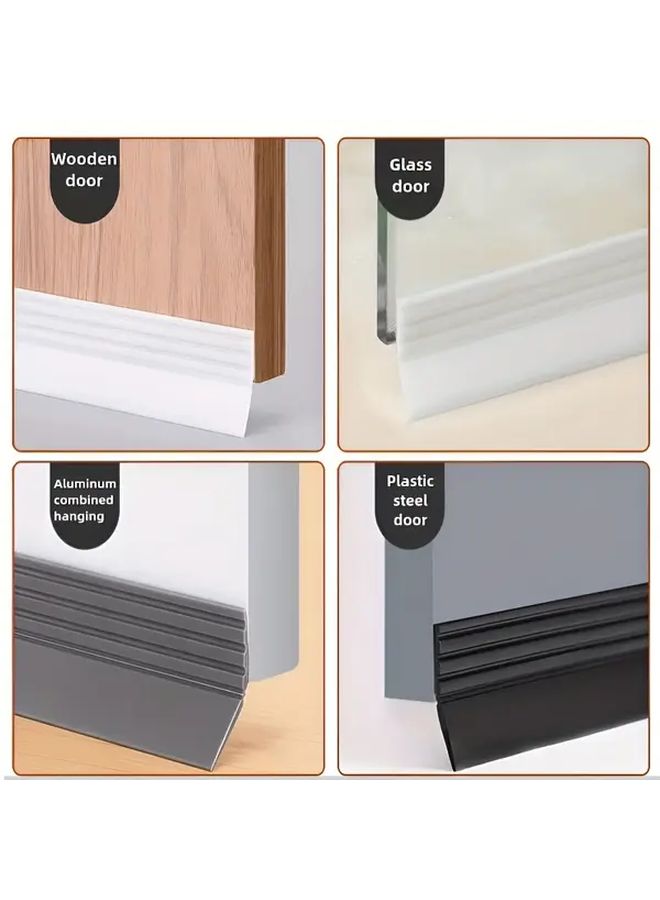 Black Self Adhesive Silicone Door Sealing Strip For Soundproof Insulation Windproof And Dust Proof Door Bottom Gap Seal - Image 5