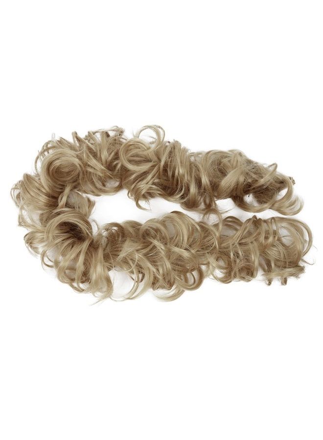 by PRETTYSHOP XXL Hairpiece Scrunchy Updo Bridal Hairstyle Voluminous Curly Messy Bun Blonde HW17