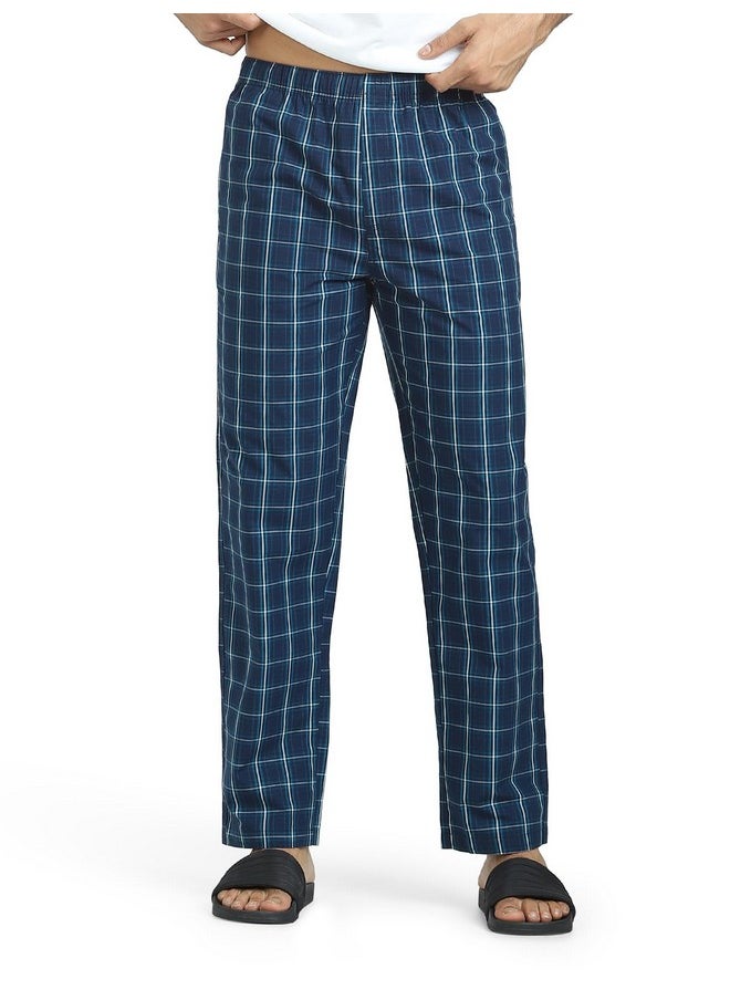 XYXX - XYXX Men Combed Cotton Pyjama, Regular Fit, Checkmate, Pack of 2, XYPYJM2PCKN98XL, Vivid Blue + Sandy Grey, XL - Image 1