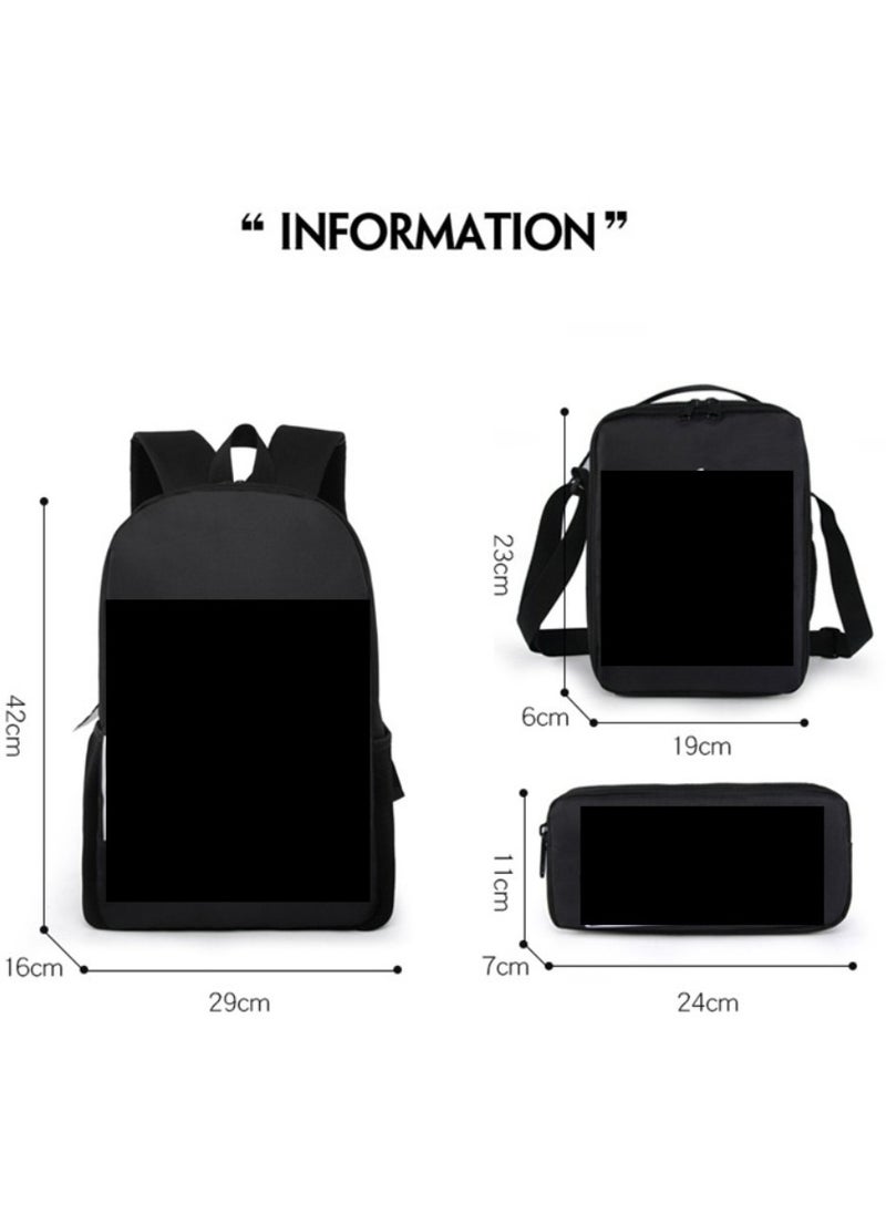 Generic - Cartoon anime backpack for primary and secondary school students, large capacity casual lightweight backpack, cartoon shoulder bag, pencil case, pencil case, and pencil case - Image 1