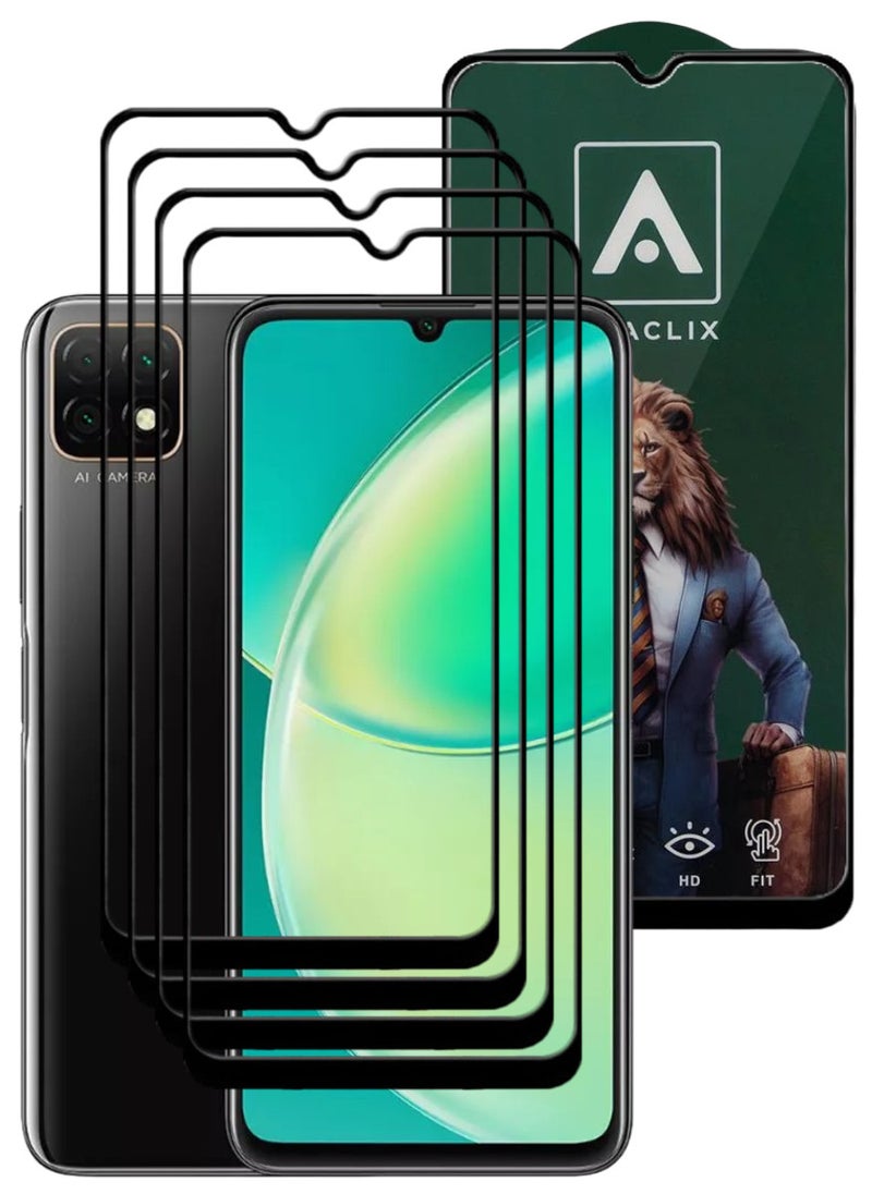 ACLIX 4 Pieces Antistatic ESD Dustproof Premium Quality High Definition Tempered Glass Screen Protector Designed For Huawei nova Y60 - Image 1