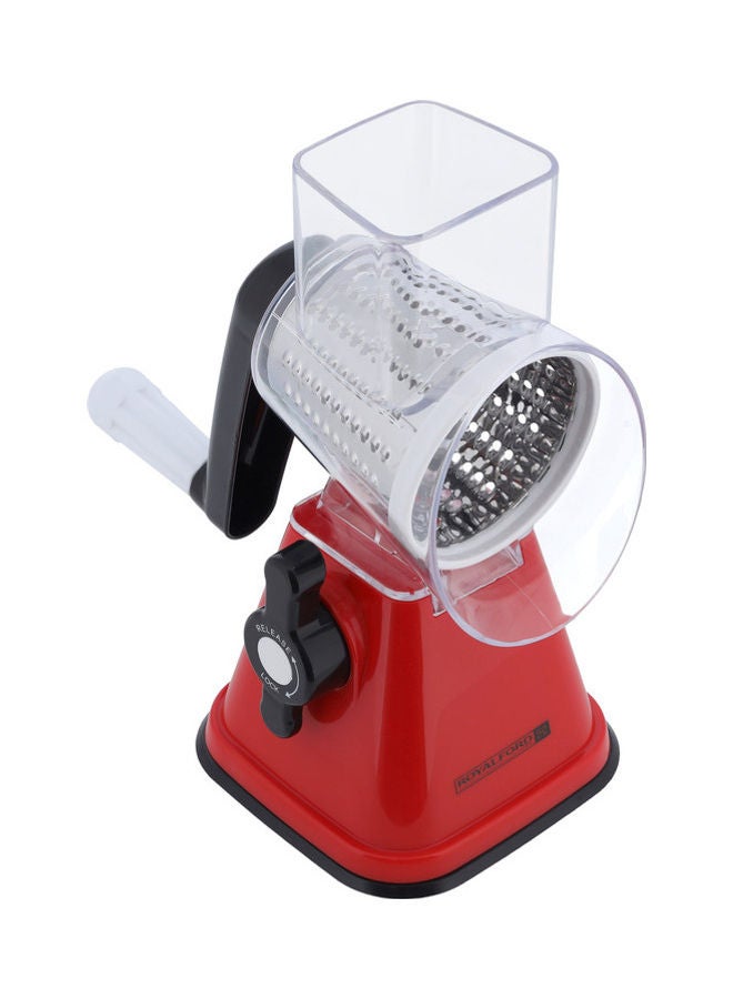 Royalford Rotary Grater 3 Interchangeable Stainless Steel Blades Multicolour 26x17x13.8cm - Image 4