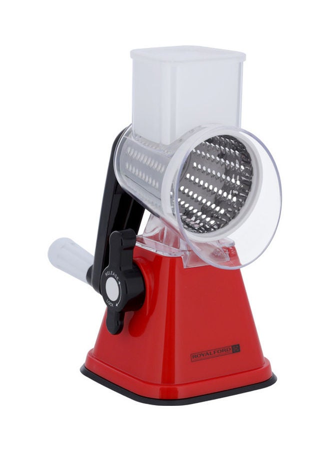 Royalford Rotary Grater 3 Interchangeable Stainless Steel Blades Multicolour 26x17x13.8cm - Image 3