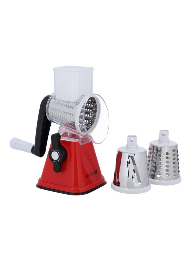 Royalford Rotary Grater 3 Interchangeable Stainless Steel Blades Multicolour 26x17x13.8cm - Image 1