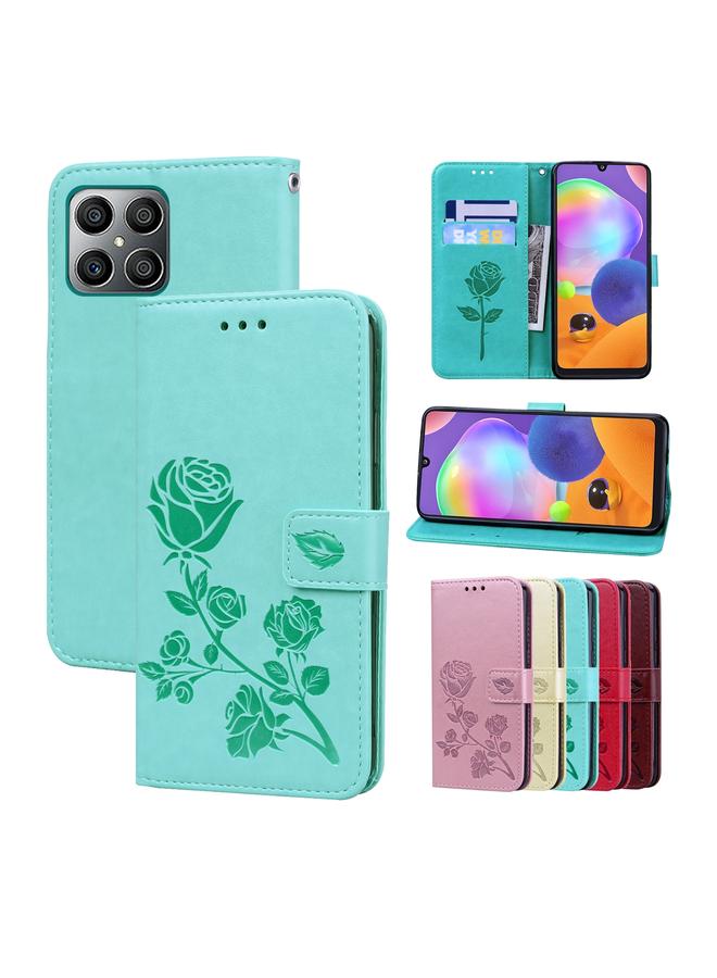 S-TOP Case For Honor X8 Rose Embossed Leather Phone Case - Image 1