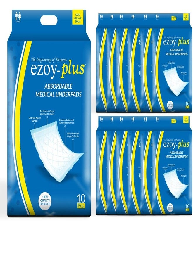 Ezoyplus Premium Protection Underpads ,60*90 cm| Xtra Absorbency & Leak Protection (Underpad, 10, Piece) - Image 1