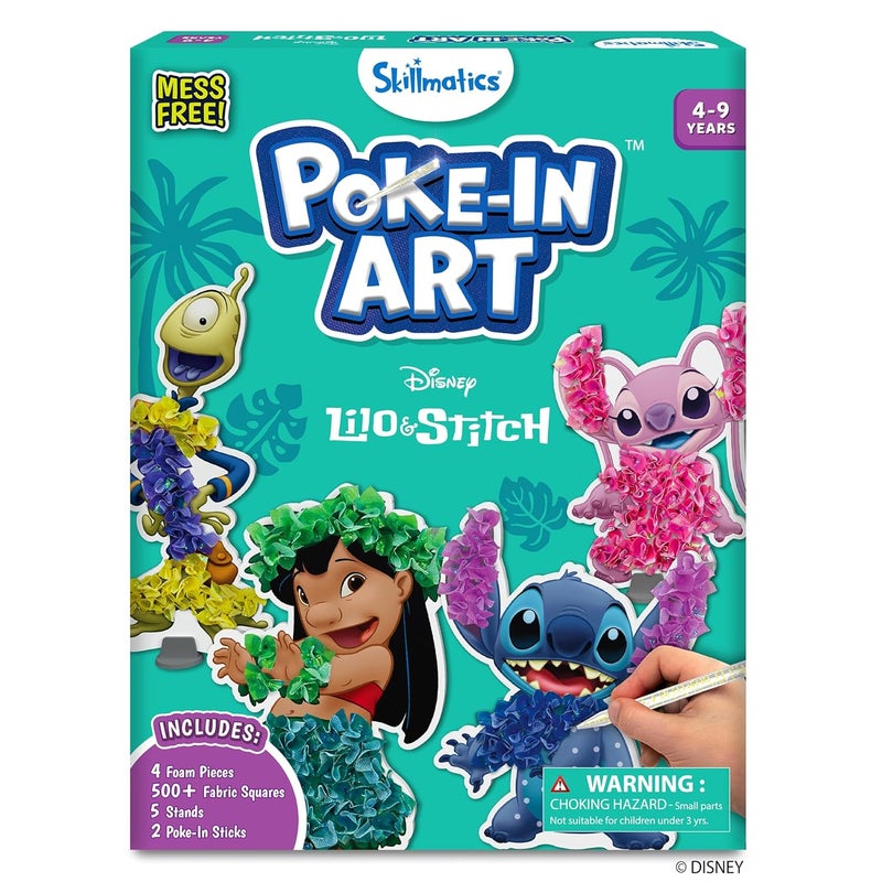 Skillmatics Poke-in Art - Lilo & Stitch, Mess-Free Fun for Kids, DIY Craft Kits, Creative Activity, Gifts for Girls & Boys Ages 4, 5, 6, 7, 8, 9 - Image 1