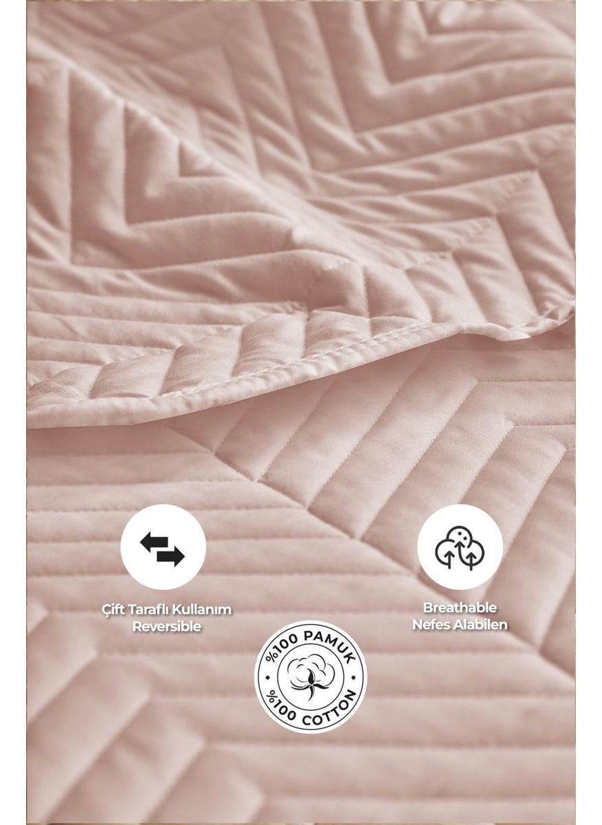 Ross 100% Cotton Bedspread (Pique) Set Double Quilted Striped Daily Washable Powder - pzsku/Z738E418D1841CDCE4BB1Z/45/_/1740652470/cdff5edf-c8fe-4761-bcf6-b2e21fc4fb5c