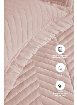 Ross 100% Cotton Bedspread (Pique) Set Double Quilted Striped Daily Washable Powder - pzsku/Z738E418D1841CDCE4BB1Z/45/_/1740652504/f40cf9d3-dc42-4f97-b061-2bc7c06d6570