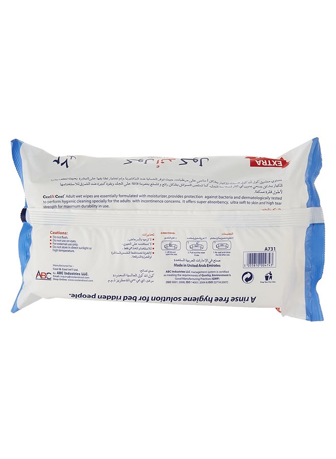 Cool & Cool Adult Cleaning Wipes Extra Large 72's - Premium Thick Body Wipes, Alcohol-Free, Gentle & Effective Adult Hygiene Wipes - Image 2