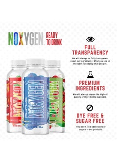 Purus Labs Noxygen Ready To Drink (Rtd) Pre-Workout | Pump, Energy, & Performance | 0 Sugars | 6G Citrulline | Pack Of 12 (Galaxy Blue Raspberry)  - Image 4