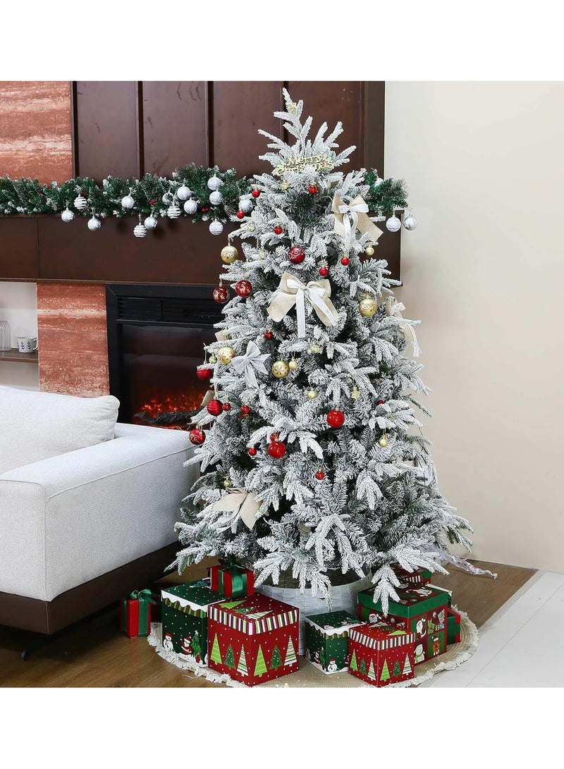 AUTOYSUR 44 Pcs Christmas Tree Balls Ornaments, Christmas Decorative Hanging Baubles for Home Party Holiday Wedding Tree Decorations (Red/Gold) - Image 4