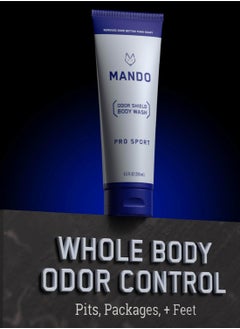Mando Mando Odor Shield Body Wash - 24 Hour Odor Control - Removes Odor Better than Soap - SLS Free, Paraben Free, Skin Safe - 8.5 Ounce (Pro Sport)  - Image 4