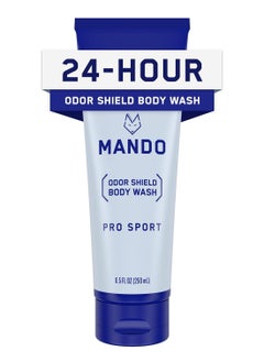Mando Mando Odor Shield Body Wash - 24 Hour Odor Control - Removes Odor Better than Soap - SLS Free, Paraben Free, Skin Safe - 8.5 Ounce (Pro Sport)  - Image 1