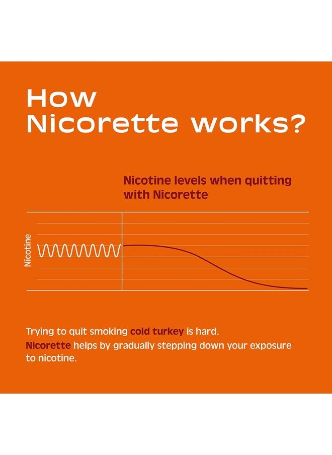 nicorette 2 mg Nicotine Gum to Quit Smoking - Fruit Chill Flavored Stop Smoking Aid, 100 Count  - Image 4