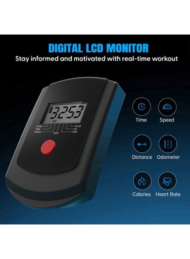 Sky Land Exercise Bike for Home, Indoor Spin Cycling Bike with Adjustable Resistance, Silent Belt Drive, LCD Monitor, Cardio Fitness Machine For Home Gym - Image 3