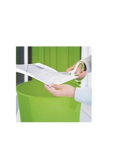 LEITZ Leitz 52781054 15 Litre Waste Bin, Plastic, WOW Range, Green  - Image 2