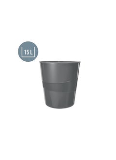 LEITZ Leitz 52781054 15 Litre Waste Bin, Plastic, WOW Range, Green  - Image 5