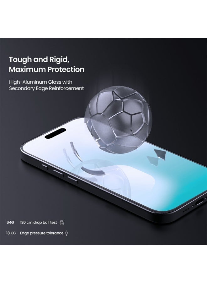 AMROAH حماية شاشة آيفون 17 برو زجاج مقسى 9H مضاد للخدش - Image 5