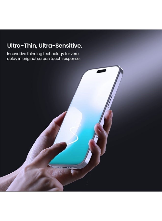 AMROAH حماية شاشة آيفون 17 برو زجاج مقسى 9H مضاد للخدش - Image 4