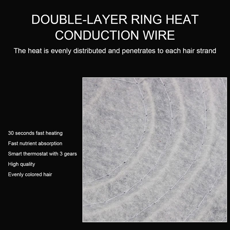 Filfeel Thermal Heat Treatment Spa Hair Masks, Deep Conditioning Treatments Electric Steamer Hat (US) - Image 3