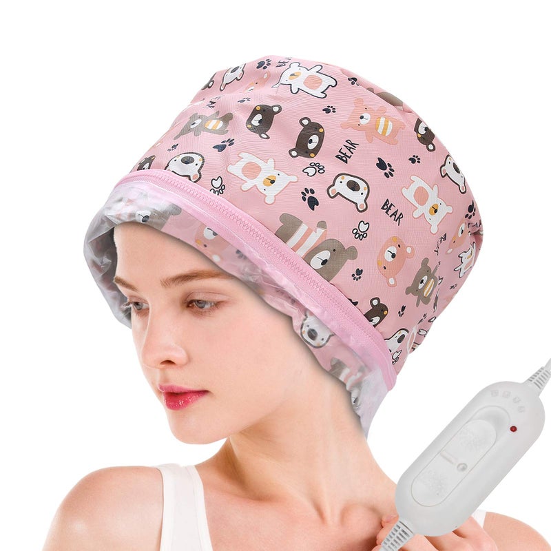 Filfeel Thermal Heat Treatment Spa Hair Masks, Deep Conditioning Treatments Electric Steamer Hat (US) - Image 1