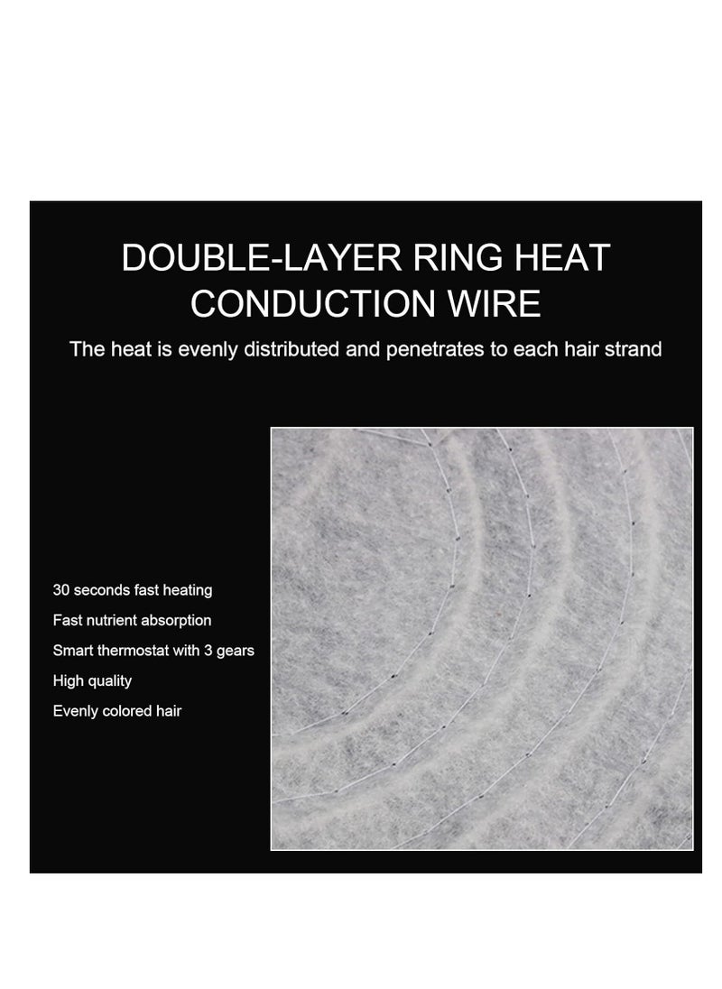 Filfeel Thermal Heat Treatment Spa Hair Masks, Deep Conditioning Treatments Electric Steamer Hat (US)  - Image 3