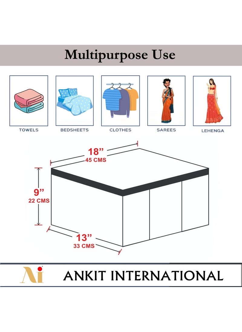AI ANKIT INTERNATIONAL ANKIT INTERNATIONAL Garments Protect Saree cover Storage Bag with Dust Protection Front Clear window Zip Closure for MultiPurpose Clothing Storage Pack of 6 16 x 14 x 9 inches AIPKLEAFPK06  - Image 5