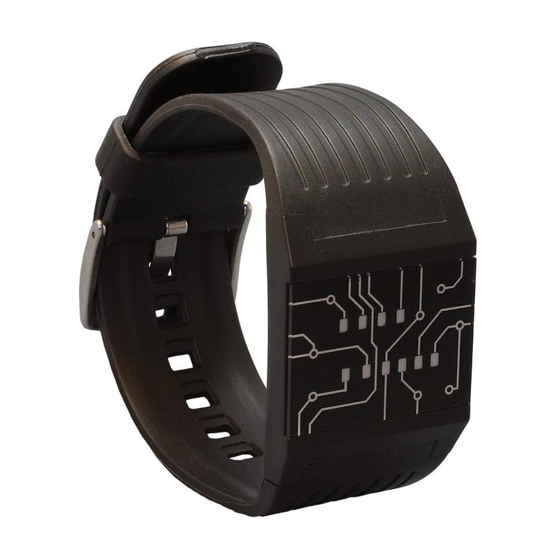 getDigital Binary Wrist Watch for Professionals with LED Lights - A Black Digital Clock That depicts The time as Binary Code - Image 3