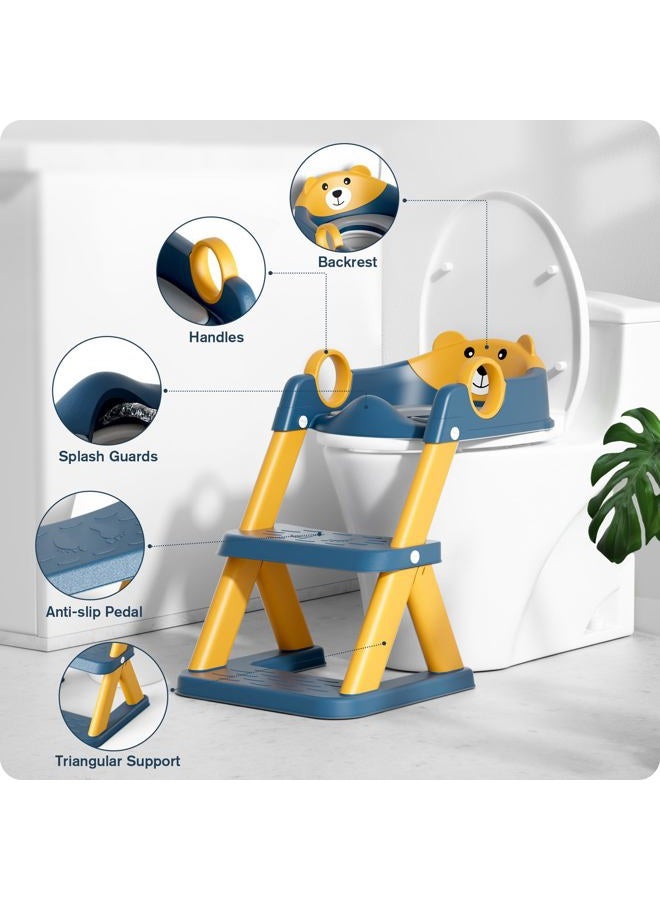 Rabb 1st Potty Training Seat, Upgrade Toddler Toilet Seat for Kids Boys Girls, 2 in 1 Potty Training Toilet for Kids, Splash Guard Anti-Slip Pad Step Stool（Upgraded Cushion） - Image 2