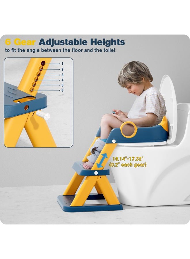 Rabb 1st Potty Training Seat, Upgrade Toddler Toilet Seat for Kids Boys Girls, 2 in 1 Potty Training Toilet for Kids, Splash Guard Anti-Slip Pad Step Stool（Upgraded Cushion） - Image 5