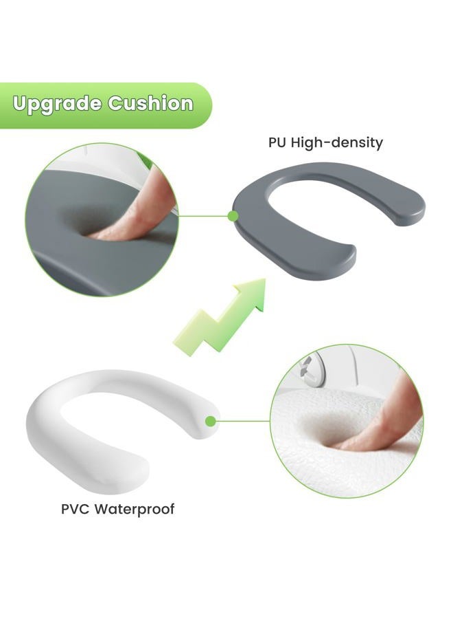 Rabb 1st Potty Training Seat, Upgrade Toddler Toilet Seat for Kids Boys Girls, 2 in 1 Potty Training Toilet for Kids, Splash Guard Anti-Slip Pad Step Stool（Upgraded Cushion） - Image 3