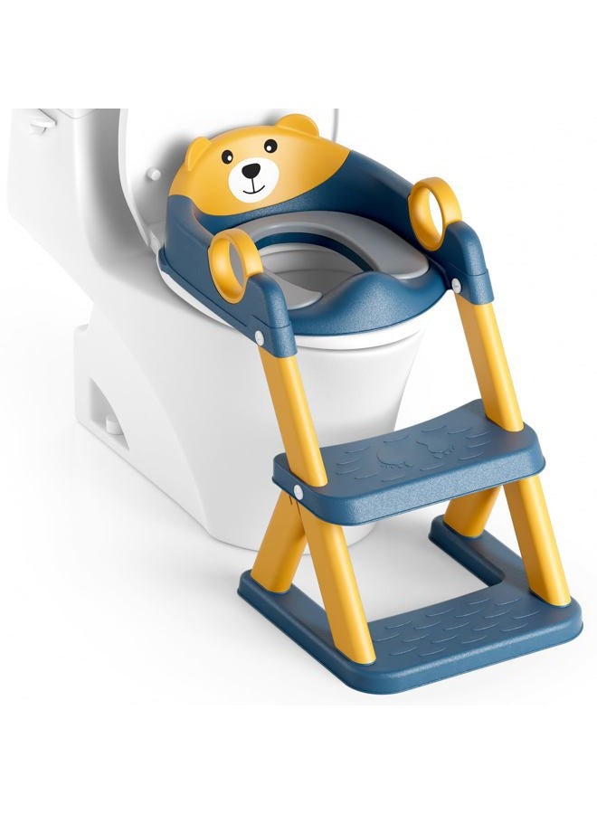 Rabb 1st Potty Training Seat, Upgrade Toddler Toilet Seat for Kids Boys Girls, 2 in 1 Potty Training Toilet for Kids, Splash Guard Anti-Slip Pad Step Stool（Upgraded Cushion） - Image 1