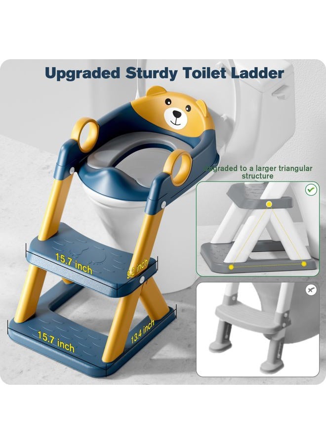Rabb 1st Potty Training Seat, Upgrade Toddler Toilet Seat for Kids Boys Girls, 2 in 1 Potty Training Toilet for Kids, Splash Guard Anti-Slip Pad Step Stool（Upgraded Cushion） - Image 4