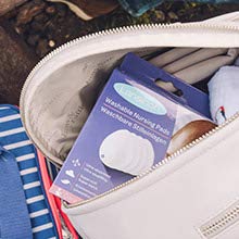 Lansinoh Washable Nursing Pads for Breastfeeding Moms, Teardrop Contoured Bamboo Viscose Pad, 4 Reusable Breast Pad for Every Day and Night Use, Quick & High Absorption, Includes Mesh Wash Bag, White - Image 4