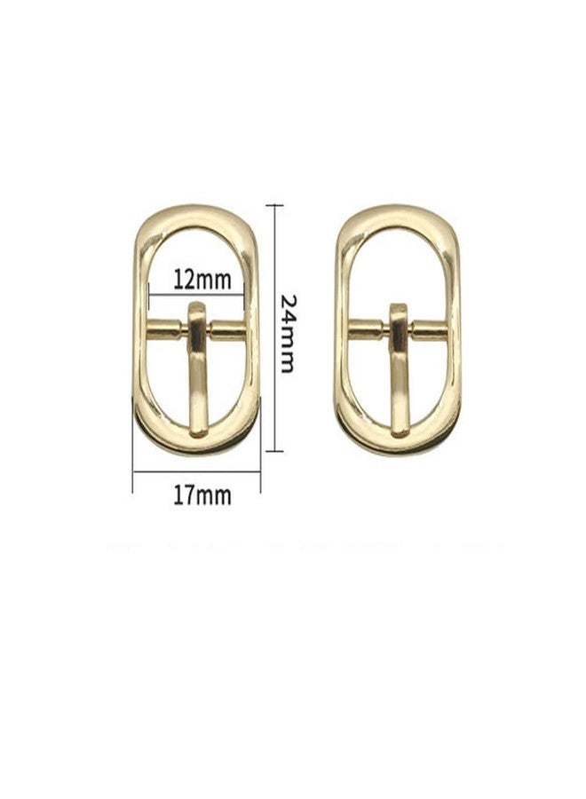 luzen 12Pcs Alloy Metal Single Prong Pin Buckles Center Bar Buckles Shoes Strap Watch Belt Buckles Bag Purse Making Hardware Craft Accessories (3 Colors, 12mm inner dia) - Image 2