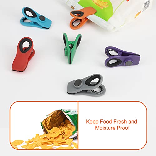 TACGEA Chip Clips, Magnetic Bag Clips with Air Tight Seal for Food Storage, 12 Pieces, Multicolor - Image 5