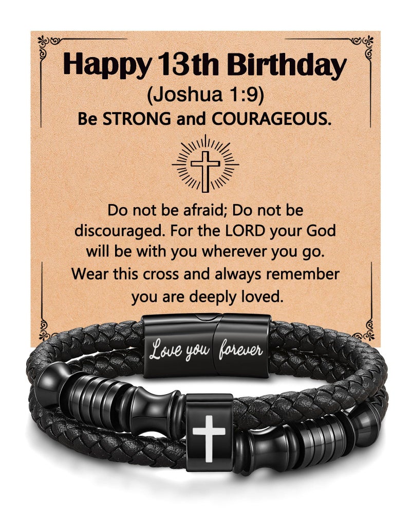 UNGENT THEM 13th Birthday Decorations Gifts for 13 Year Old Boys Official Teenager Teens Boy Happy Birthday Bracelet Ideas - Image 1