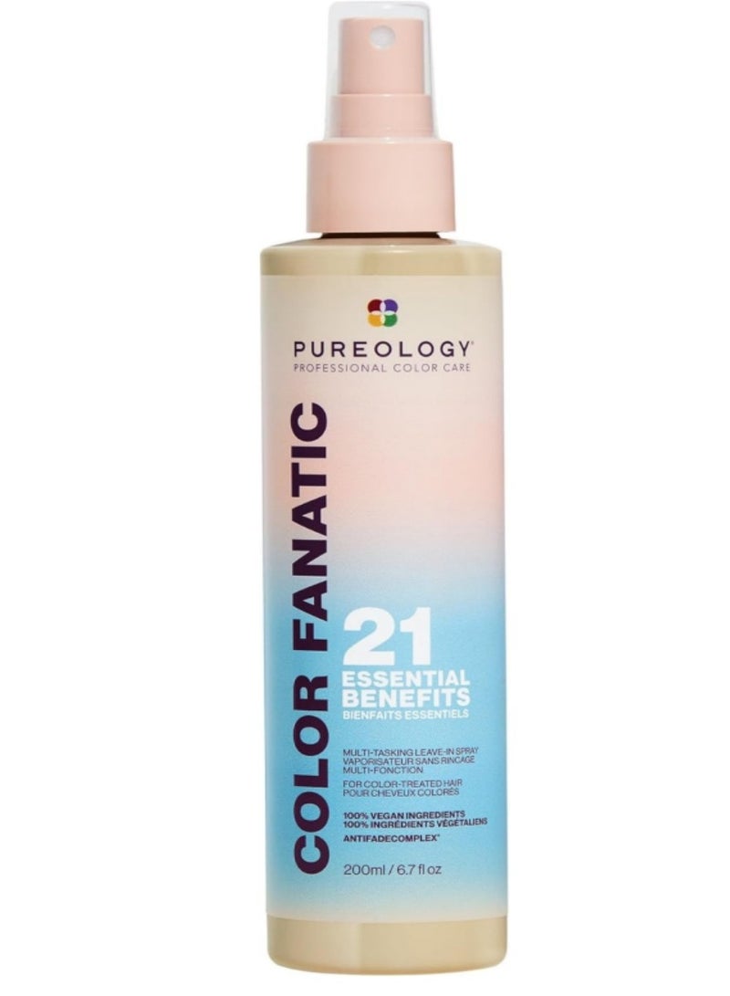 PUREOLOGY Pureology Color Fanatic Leave - in Conditioner Hair Treatment Detangler Spray - Powerfully Protects Color from Fading, Heat - Protectant, Vegan Formula, 6.7 Fl Oz Ample Volume for Hair Care - Image 1