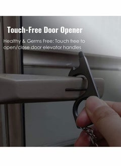 واي آند دي No Touch door opener Tool - 2 Pack keychain Multitool, Stylus, Bottle Stay clean  - Image 2