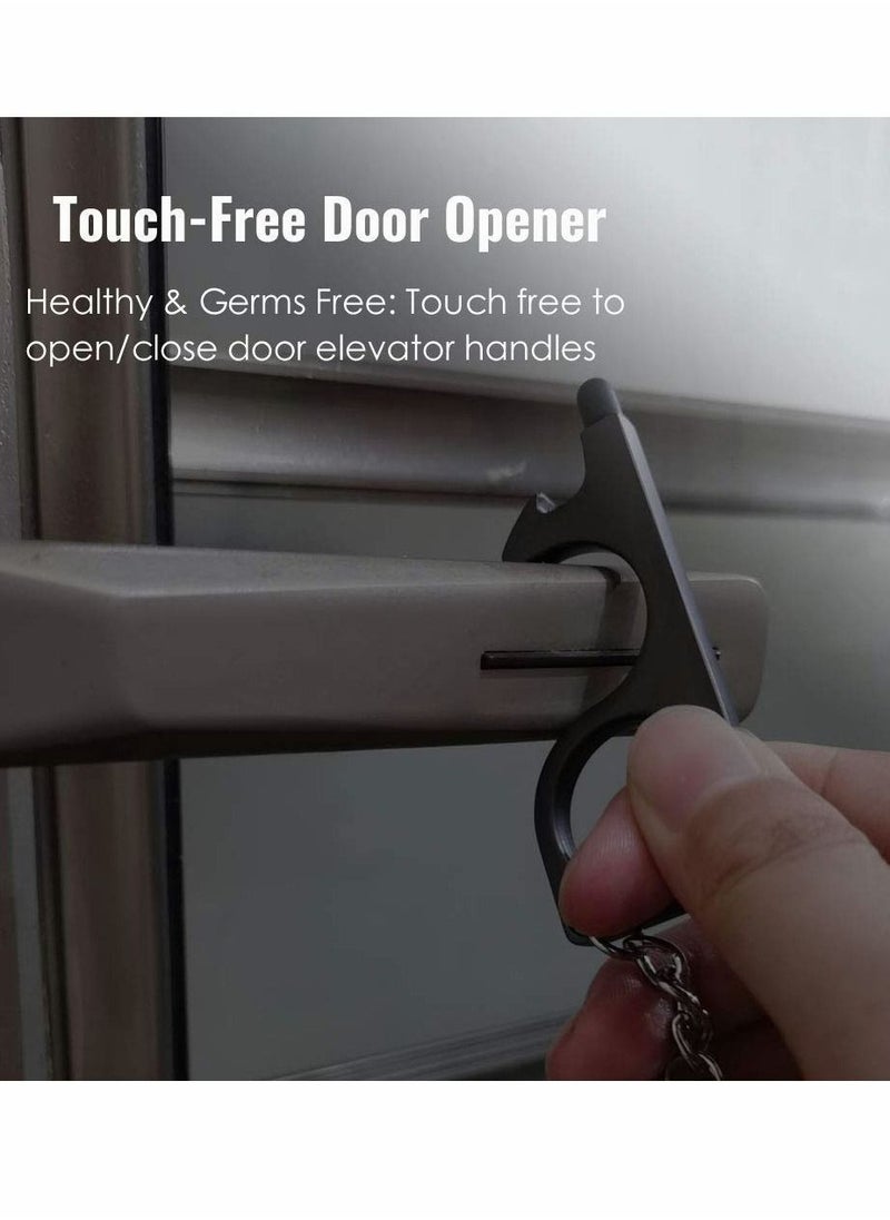 واي آند دي - No Touch door opener Tool - 2 Pack keychain Multitool, Stylus, Bottle Stay clean - Image 1