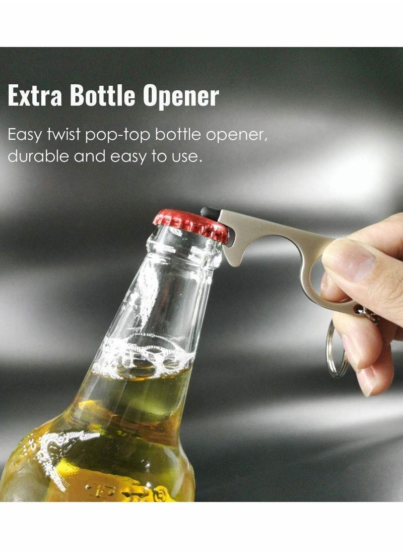 واي آند دي - No Touch door opener Tool - 2 Pack keychain Multitool, Stylus, Bottle Stay clean - Image 1